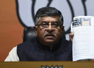 Ravi Shankar Prasad accuses Sonia Gandhi